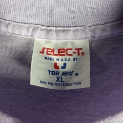 Vintage Single Stitch T Shirt USA Made Select-T Lavender Florida Nautical Hole