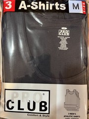 3 New PROCLUB MEN’S A-shirts Navy Tank Top Undershirts Pro Club Medium 3PC