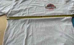 Vintage 90s Rare Jurassic Park Ride BARELY SURVIVED Universal Studios T-shirt XL