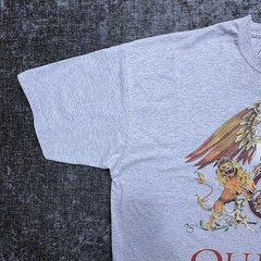 Queen T-Shirt XXL Grey Official Tour Merchandise Freddie Mercury Band Crest Logo