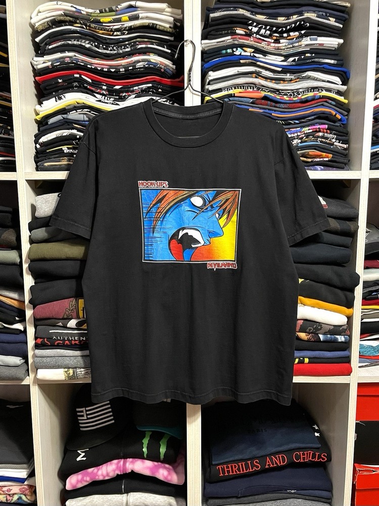 Vintage Hook Ups Devilman 13 Skateboards Anime Manga T-Shirt Size L Fuct