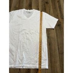 Nordstrom V-Neck T-Shirt Mens Large White Adult Supima Cotton Short Sleeve