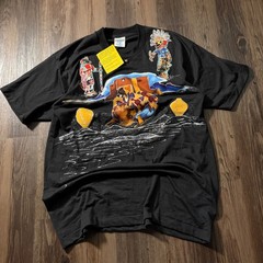 Handpainted Applique Native American Kachina T-Shirt Black Mens