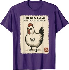 Funny Japanese Art Chicken Game Graphic Tee Men Women Teens T-Shirt