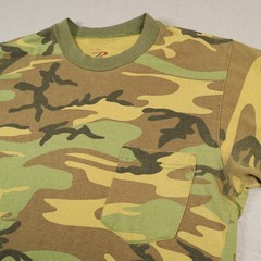 Rothco Woodland Camo Pocket Tee Men’s Small Distressed Military