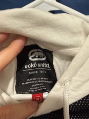 Ecko Unltd. Long Sleeve Hooded Graphic T-Shirt with Mesh Panel Detail