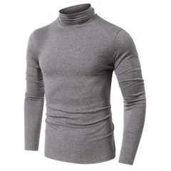 Zonbailon men’s t-shirt high collar bottomed shirt long sleeve slim fit Autumn
