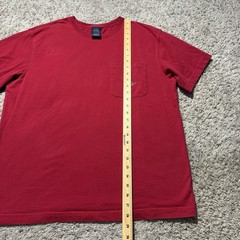 Daniel Cremieux T-Shirt Red Mens Large Pocket Dog Embroidered Classic Y2k Preppy