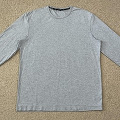 Public Rec Mens Pima Cotton Long Sleeve T Shirt Gray Size XL
