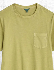 Men’s Seasalt Cotton Crew Neck Chest Pockets T-shirt Green Oregano Cyan (Defect)