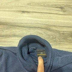 Vintage Puritan Shirt Mens Small Long Sleeve Turtle Neck Blue Thermal Base Layer