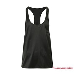 Men Tank Top Oil Shiny Glossy Satin Regular Length Solid Color Four Seasons
