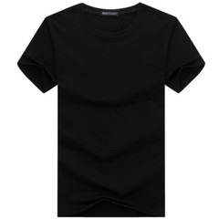 1Pcs 100%Cotton Crew Neck Short Sleeve Solid color T-Shirt 5XL