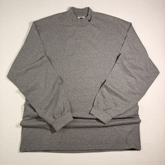 Vintage Nike Mock Neck Long Sleeve Shirt Gray USA Made Swoosh XL Y2K