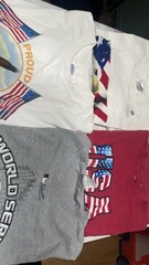 T Shirt Size L . The drawings vary. USA and Chicago print 4 lot