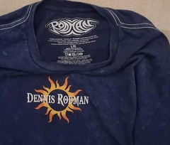Dennis Rodman The Worm T-Shirt Blue Mineral Wash L basketball