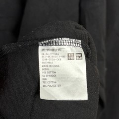 Uniqlo Mens Shirt Black Thick High Neck Stretch Minimalist Dark Academia L