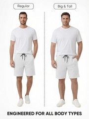 JMIERR Mens Casual Sweat Shorts 7 Inch Inseam Stretch Comfy Large, A White