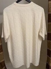 LOUIS VUITTON BLANK LAIT / WHITE MONOGRAM TOWELING T-SHIRT IN XXL (1A4PT6) *NEW*