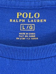 Polo Ralph Lauren Men’s Blue Crew Neck T-Shirt Large Orange Pony Cottonl