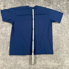VTG Sailboat Art Tee Shirt Mens XL Blue Gold Foil Print 80s USA Single Stitch