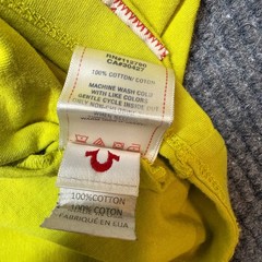 True Religion Logo T Shirt XXL Lime Green Streetwear Y2K Hype Casual Tee