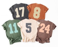 Custom Sports Team Number Shirt Football Fan Shirt Personalized School Team