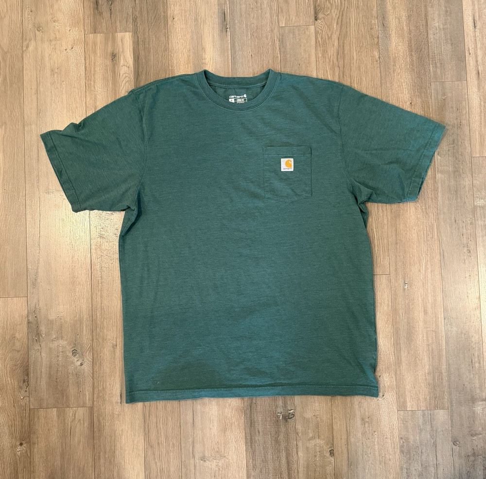 Carhartt Loose Fit Pocket Logo Crew Neck Short Sleeve Men’s T-Shirt Green XL