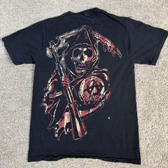 Sons Of Anarchy Shirt Mens S Black Graphic Crew Neck Cotton Tagless Distressed