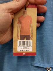 Copper & Oak Mens T-Shirt Size XL Blue Heathered Henley Preppy Short Sleeve