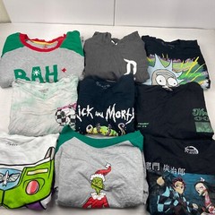 Wholesale Lot of 29 Cartoon/Anime Grahpic Long/Short Sleeve Shirts Sizes in Desc