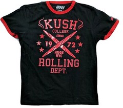 Huge New York Kush College Since 1972 Rolling Dept 420 Pot Urban wear ringer