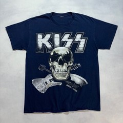 KISS Graphic T-Shirt Men’s Large Navy Blue Skull Monster Tour 2013 Concert Tee
