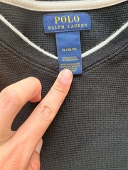 Polo Ralph Lauren Men’s Thermal Long Sleeve Waffle Knit Shirt Black