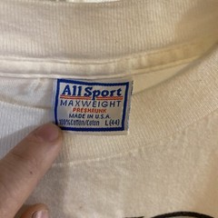 Vintage 98 K SWISS 7.0 Tennis T-Shirt Mens Large White Single Stitch Gamma