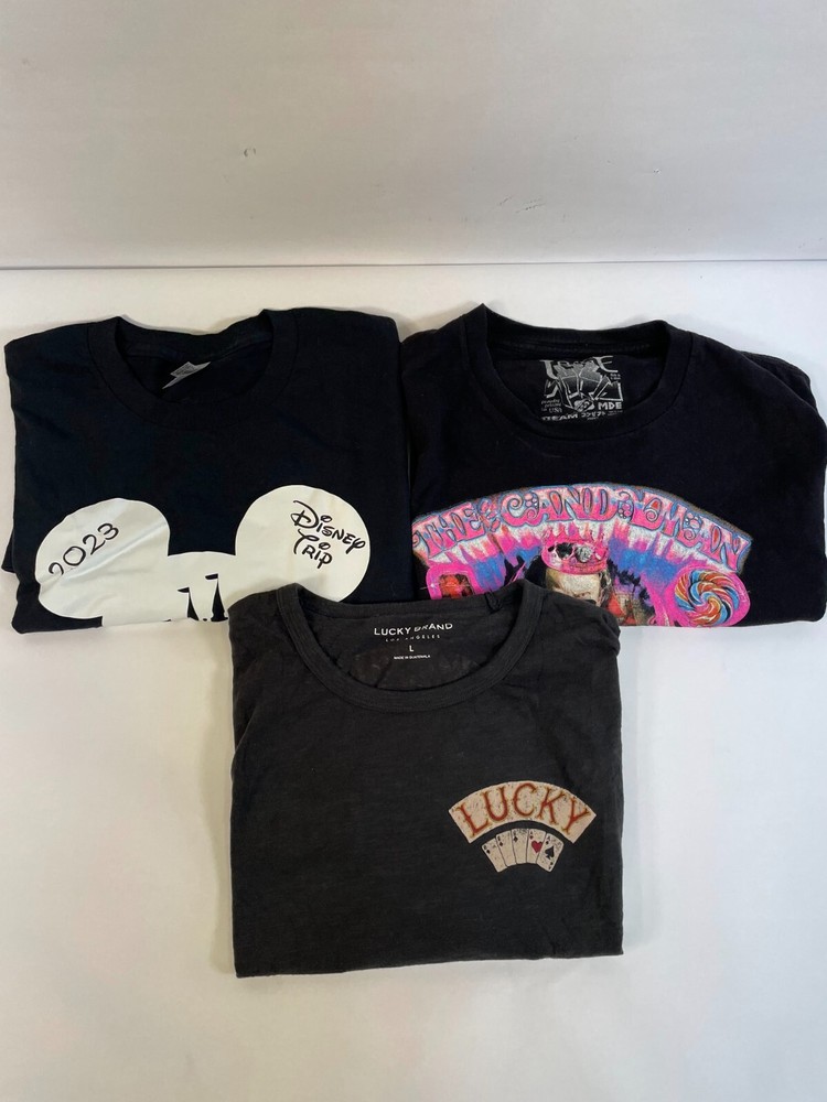 Lot of 3 pcs – Men’s Shirts Size L: Gildan, Lucky Brand & other