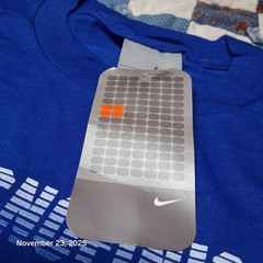 VINTAGE NWT DEADSTOCK NIKE T SHIRT SIZE LARGE BLUE NO FINISH LINE SWOOSH 2004