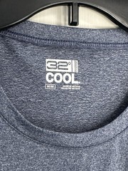 32 Degrees Cool Stretch SS T Shirt Men’s Heather Deep Pacific Blue Medium NWT