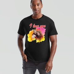 Custom Photo Personalised I Love You Couple Unisex T-Shirt Valentines Gift