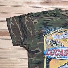Lucas Oil Dirt Track Outlaw Late Model Dirt Track Racing Shirt Camo Size Large