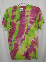New Tie Dye Men’s T-Shirt Medium Pink Yellow Multicolor Summer Swirl Spiral
