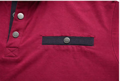 Scott James England Henley Tshirt Large Burgundy Elevated Basic Staple NEW