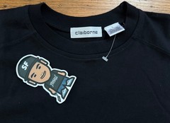 NEW VTG MENS LIZ CLAIBORNE BLANK BLACK POCKET TEE SHIRT 90S RARE Y2K DESIGNER L