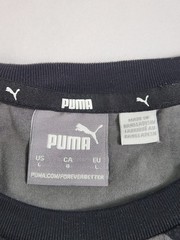 Puma T-Shirt Mens Large Black Gray Camouflage Short Sleeve Casual Activewear Top