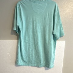 Greg Norman Luxury Cotton Tee Shirt Sz Large Green Teal Crew Neck Short Sleeve