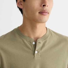 J. Crew Super Soft 100% Sueded Cotton Men’s Short-Sleeve Slim Henley Shirt NEW L