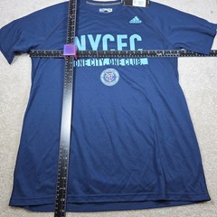 Adidas NYCFC T-Shirt Mens Large Navy Blue MLS Soccer Climalite Ultimate Tee NEW