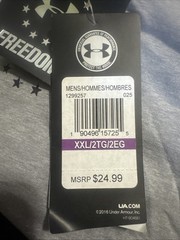 Under Armour Men UA Freedom Vintage Flag T-Shirt UA 1299257 Steel Grey 2XL NEW