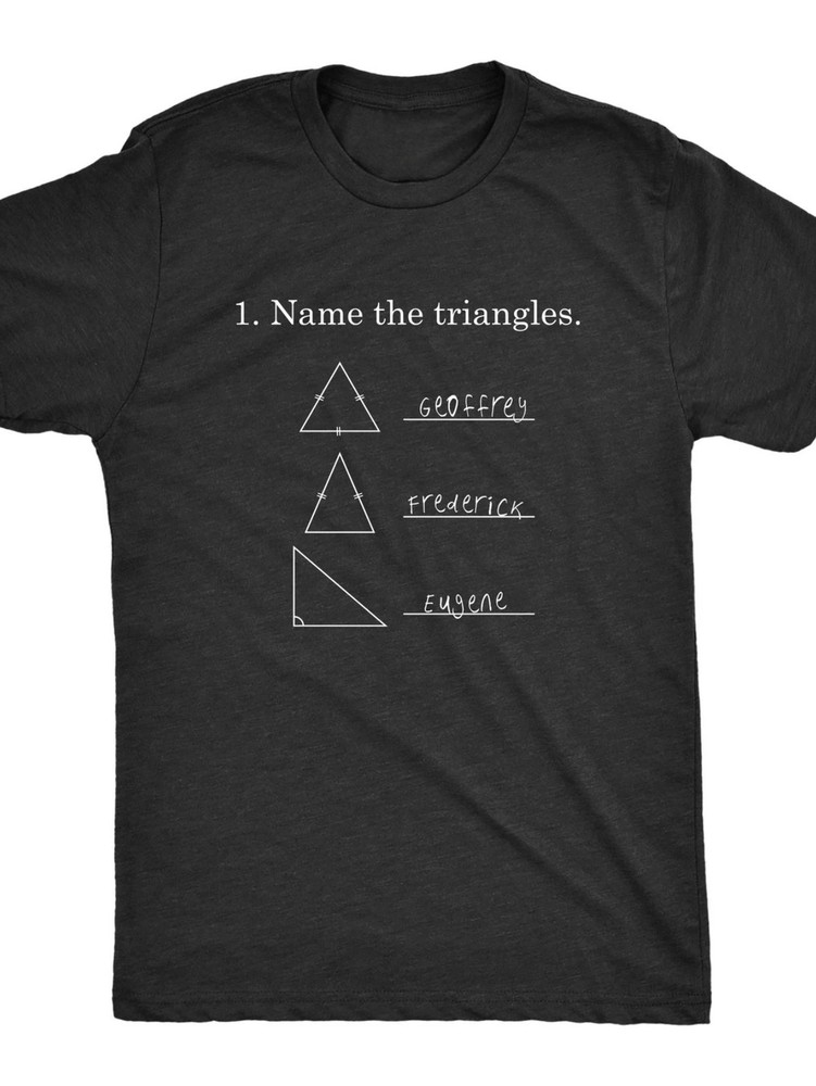Mens Name The Triangles Funny Math T Shirt Sarcasm Novelty I Love Math Graphic