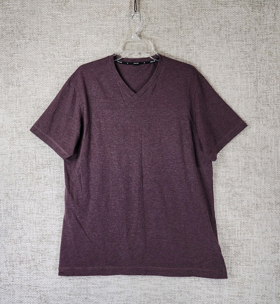 Public Rec Go To V Neck T Shirt Mens L Purple Performance Pima Cotton Athletic